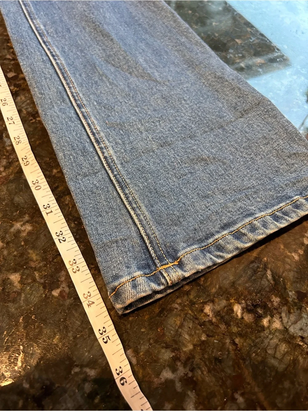 NWOT SPRWMN Micro Flare Jeans. Made in USA. SZ 27. Luxury. Designer. Medium wash
